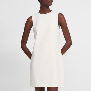 Theory Shift Dress in Crepe, Rice, size 8